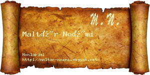 Maltár Noémi névjegykártya